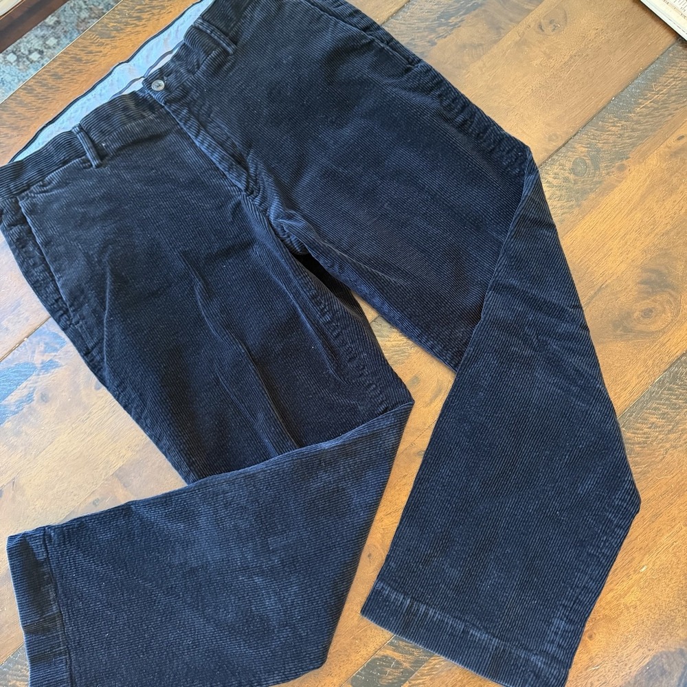 Polo Ralph Lauren Pants Mens 35x28 Blue Corduroy Classic Fit Stretch Casual